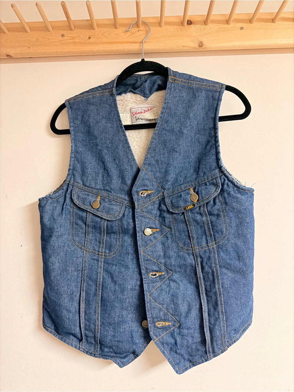 Lee Storm Rider Sherpa-Lined Blue Denim Jacket